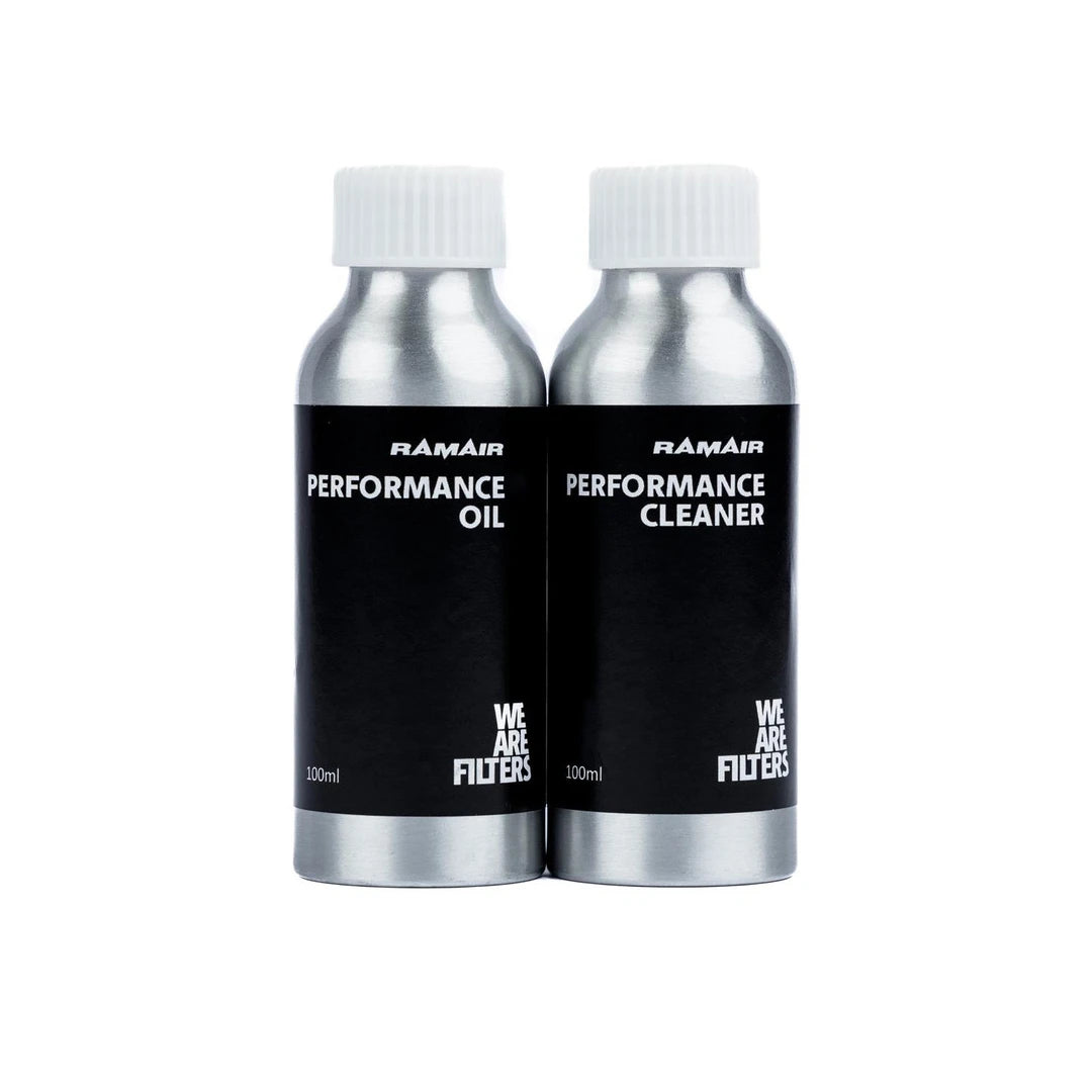 Two bottles of Ramair Performance air filter Oil and Cleaner 