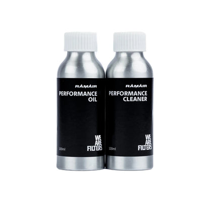 Two bottles of Ramair Performance air filter Oil and Cleaner 