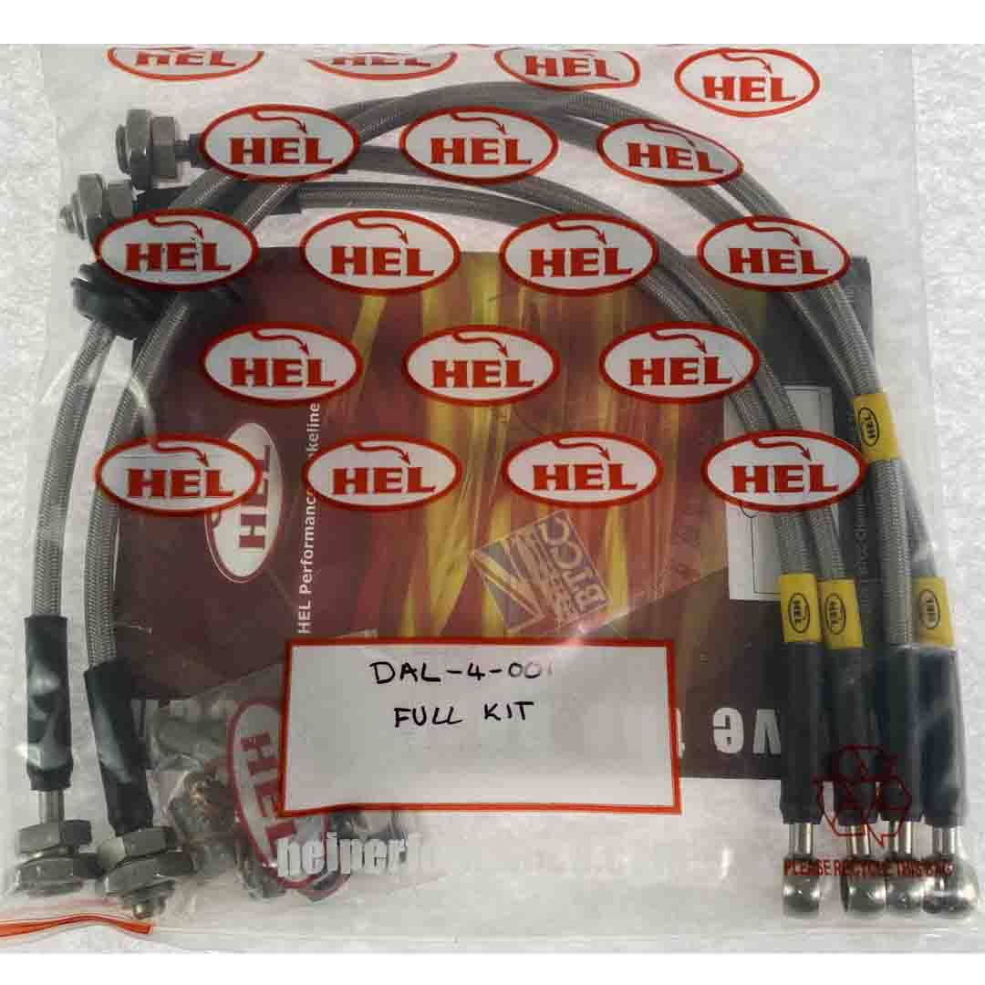 Durites de frein tressées en acier inoxydable HEL Dallara Stradale transparentes