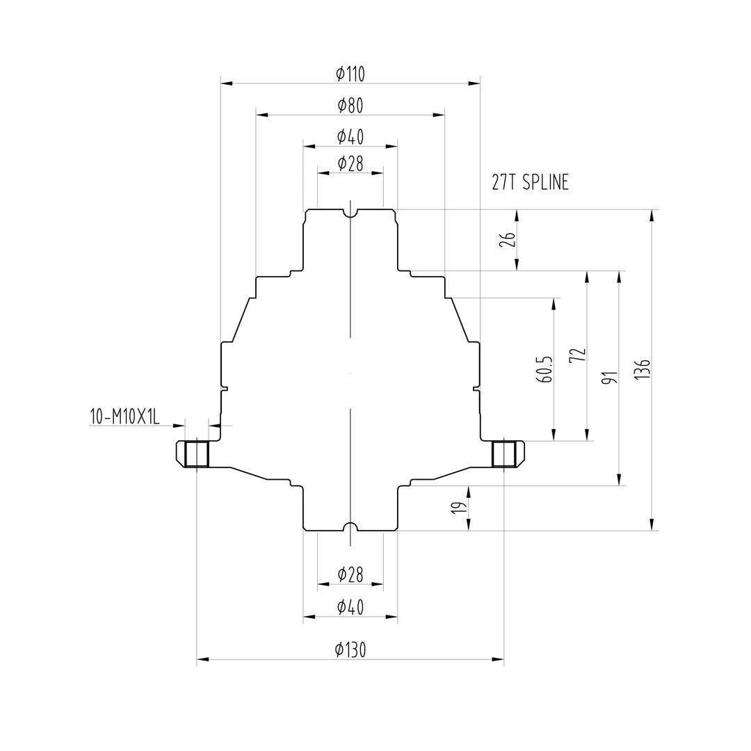 Blackline HLF092 Honda Y21 Y80 S80 S4C Engrenage hélicoïdal LSD