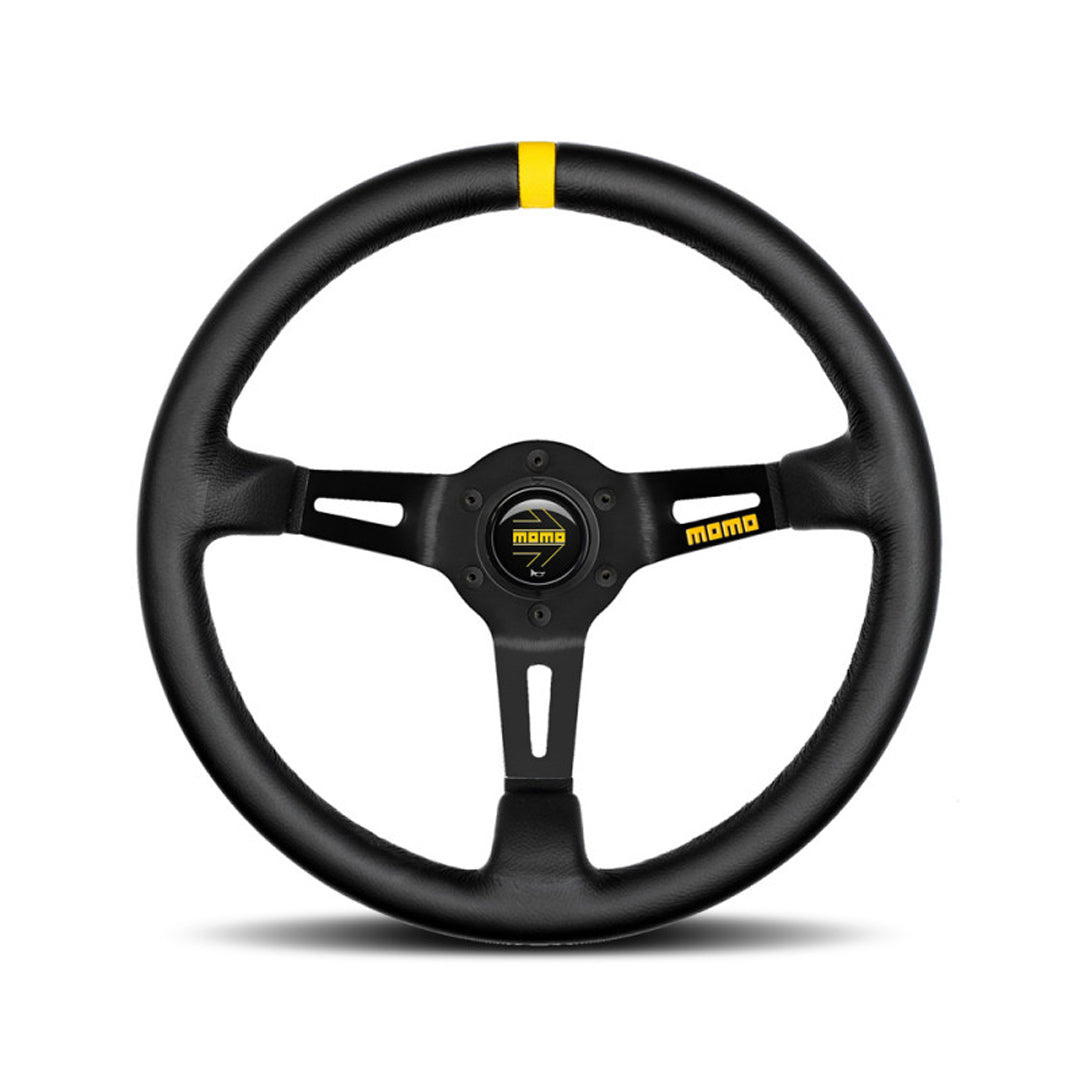 MOMO MOD.08 Black Leather Racing Steering Wheel