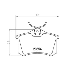 Technical drawing of Mintex MDB1377FR brake pads with dimensions
