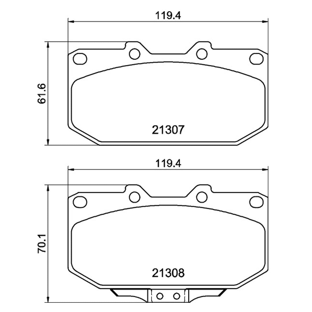 Plaquettes de frein avant Mintex MDB1416FR MRM1801 pour Nissan Silvia S15