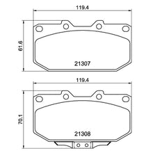 Plaquettes de frein avant Mintex MDB1416FR MRM1801 pour Subaru Impreza