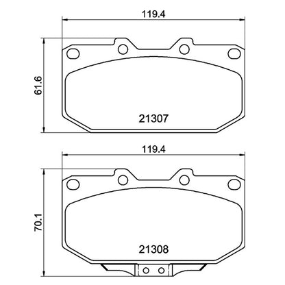 Plaquettes de frein avant Mintex MDB1416FR MRM1801 pour Nissan Silvia S15