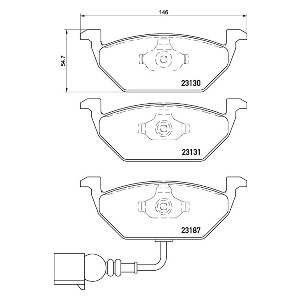 Mintex MDB2040FR MRM1801 Seat Leon MK1 MK2 Front Brake Pads