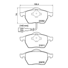 Technical drawing of Mintex MDB2041 brake pads with dimensions