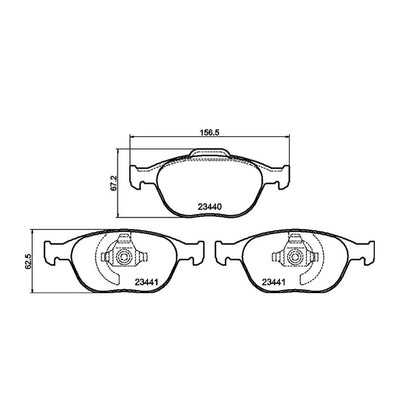 Mintex MDB2272FR MRM1801 Ford Focus MK1 RS ST170 Bremsbeläge vorne