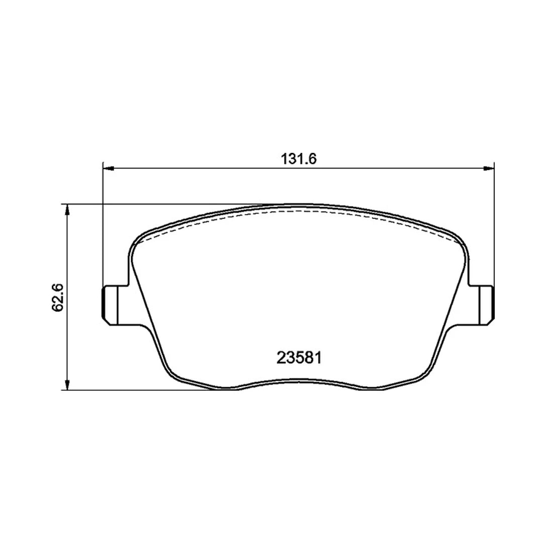 Technical drawing of a Mintex MDB2294 brake pad with dimensions