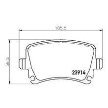 Plaquettes de frein arrière Mintex MDB2580FR MRM1801 Audi TT MK2