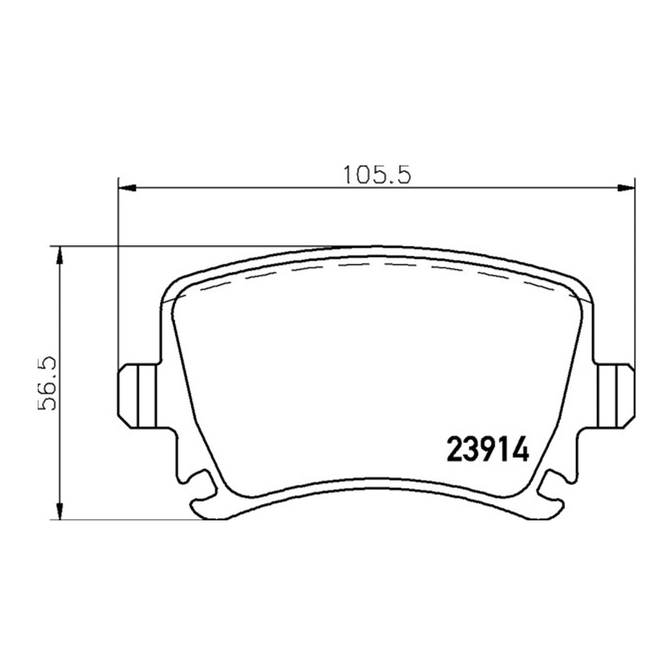 Mintex MDB2580FR MRM1801 Skoda Octavia MK2 MK3 Rear Brake Pads