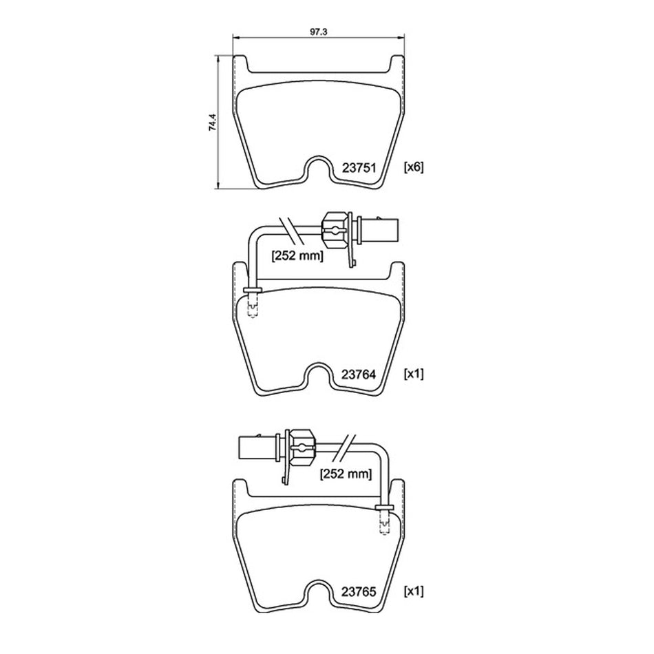 Mintex MDB2601FR MRM1801 Audi RS6 C5 Front Brake Pads