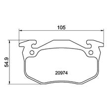 Mintex MDB2868FR MRM1801 Bremsbeläge hinten für Renault Megane MK1