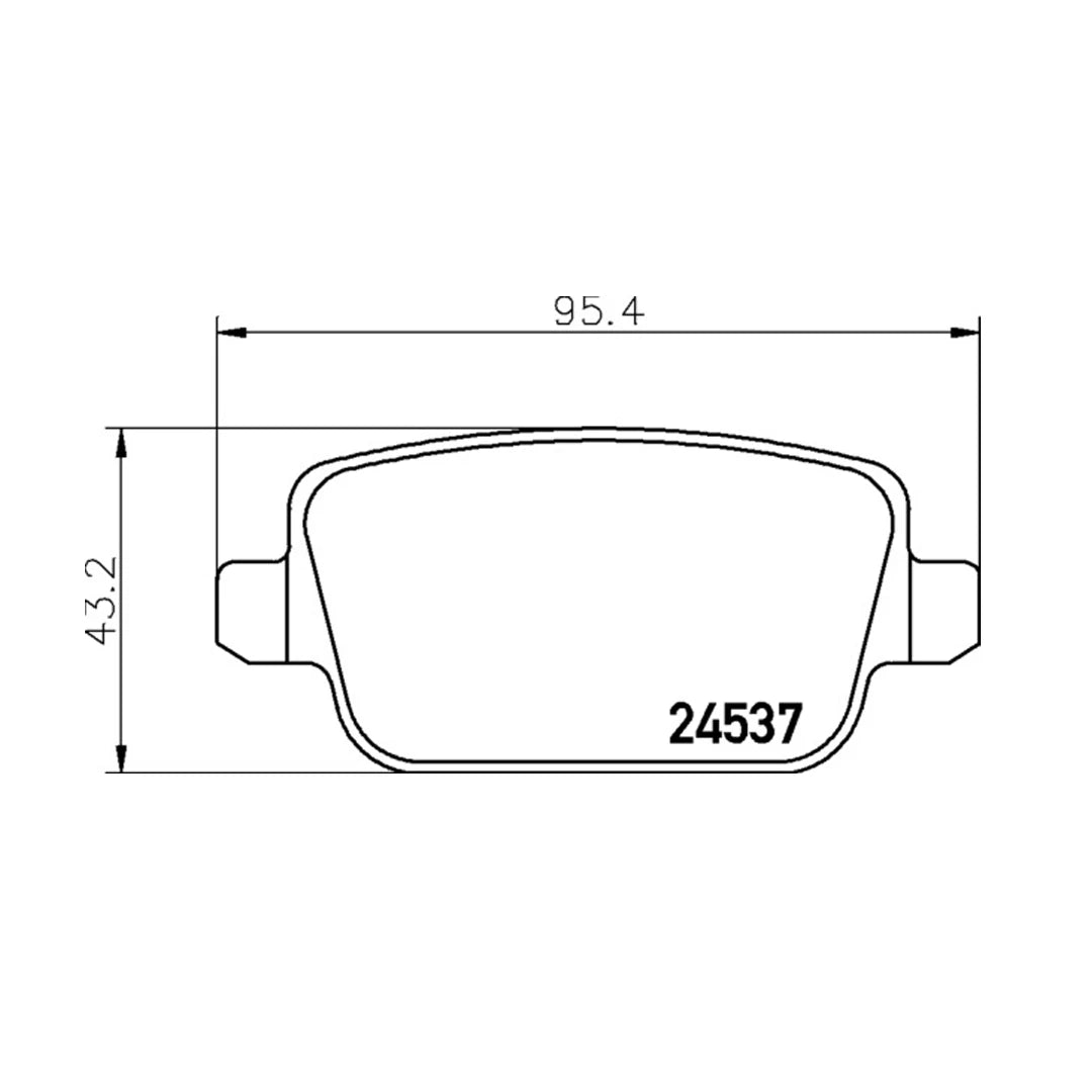 Technical drawing of Mintex MDB2887FR brake pads with dimensions and part numbers.