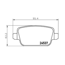 Technical drawing of Mintex MDB2887FR brake pads with dimensions and part numbers.