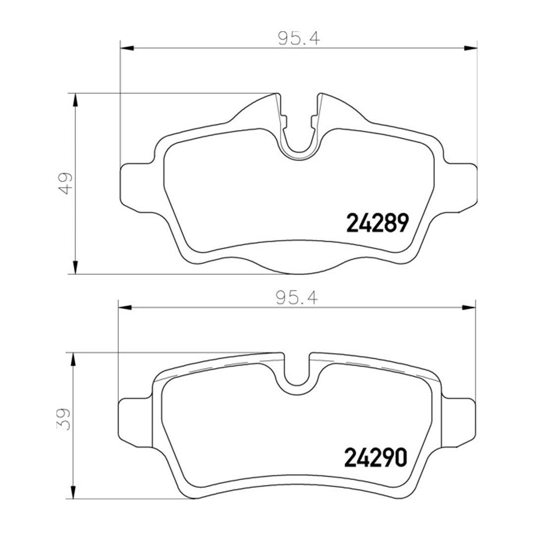 Plaquettes de frein arrière Mintex MDB2930FR MRM1801 pour BMW Mini R56-59
