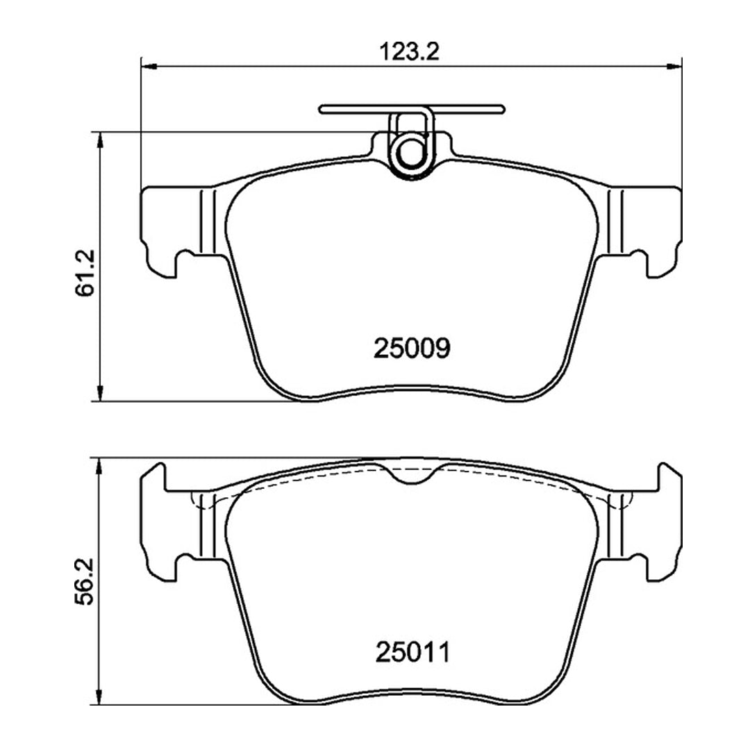 Plaquettes de frein arrière Mintex MDB3101FR MRM1801 pour VW Golf MK7 GTD GTI R