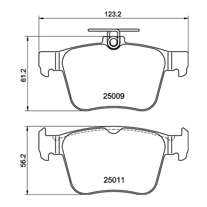 Plaquettes de frein arrière Mintex MDB3101FR MRM1801 pour VW Golf MK7 GTD GTI R