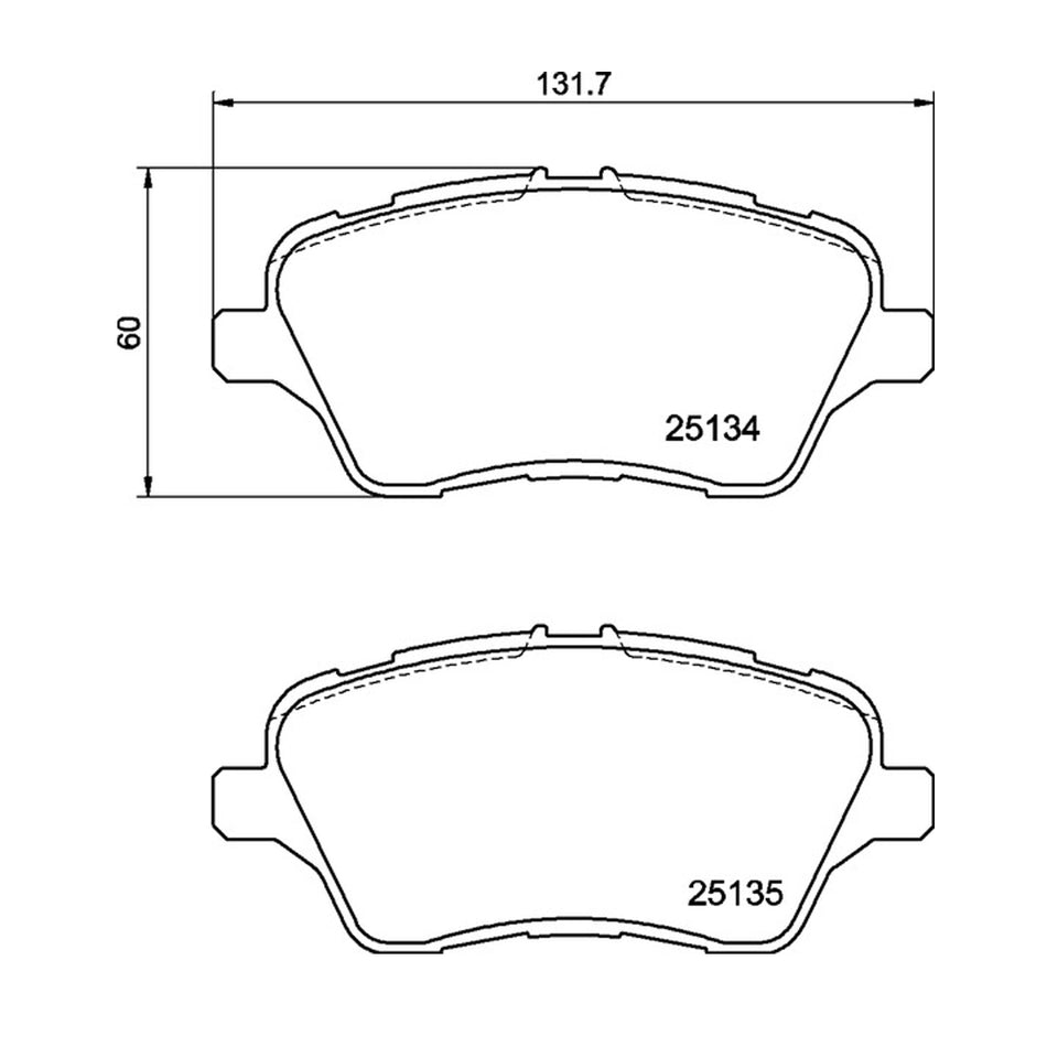 Mintex MDB3322FR MRM1801 Ford Fiesta MK6 Front Brake Pads