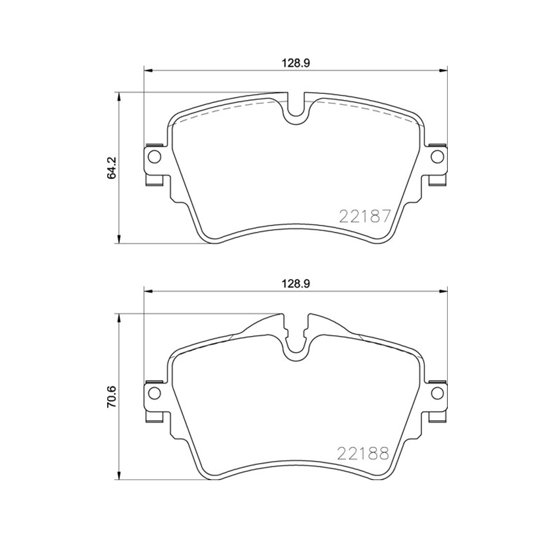 Plaquettes de frein avant Mintex MDB3734FR MRM1801 pour BMW Mini F54 F55 F56 F57