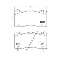 Technical drawing of Mintex MDB3924FR brake pads with dimensions and part numbers.