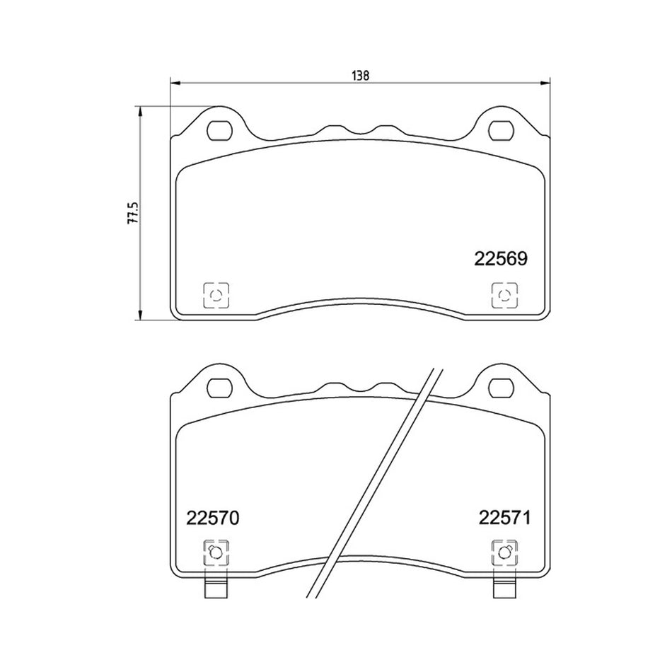 Mintex MDB3924FR MRM1801 Ford Focus MK3 RS Front Brake Pads