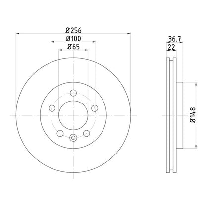 Disques de frein arrière Mintex MDC1382 pour Seat Leon MK1