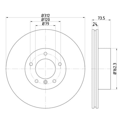 Disques de frein avant Mintex MDC1912C pour BMW Série 3 E90 E91 E92 E93