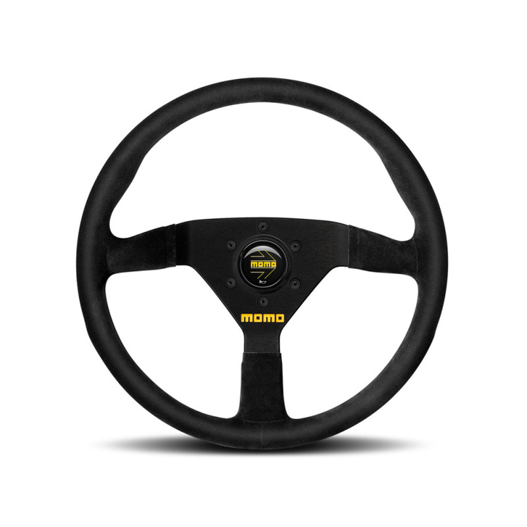 Volant en daim noir MOMO MOD.78