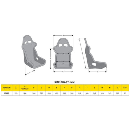 Siège baquet MOMO Start FIA Racing