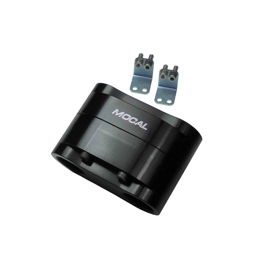 Mocal billet black aluminium remote thermostat and brackets