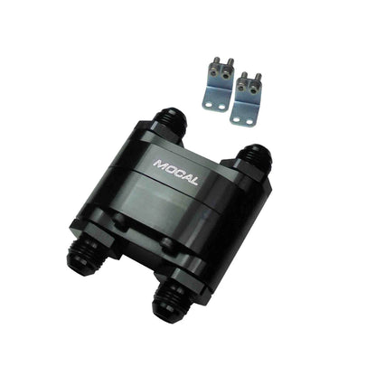 Mocal billet black aluminium remote thermostat and brackets and fittings