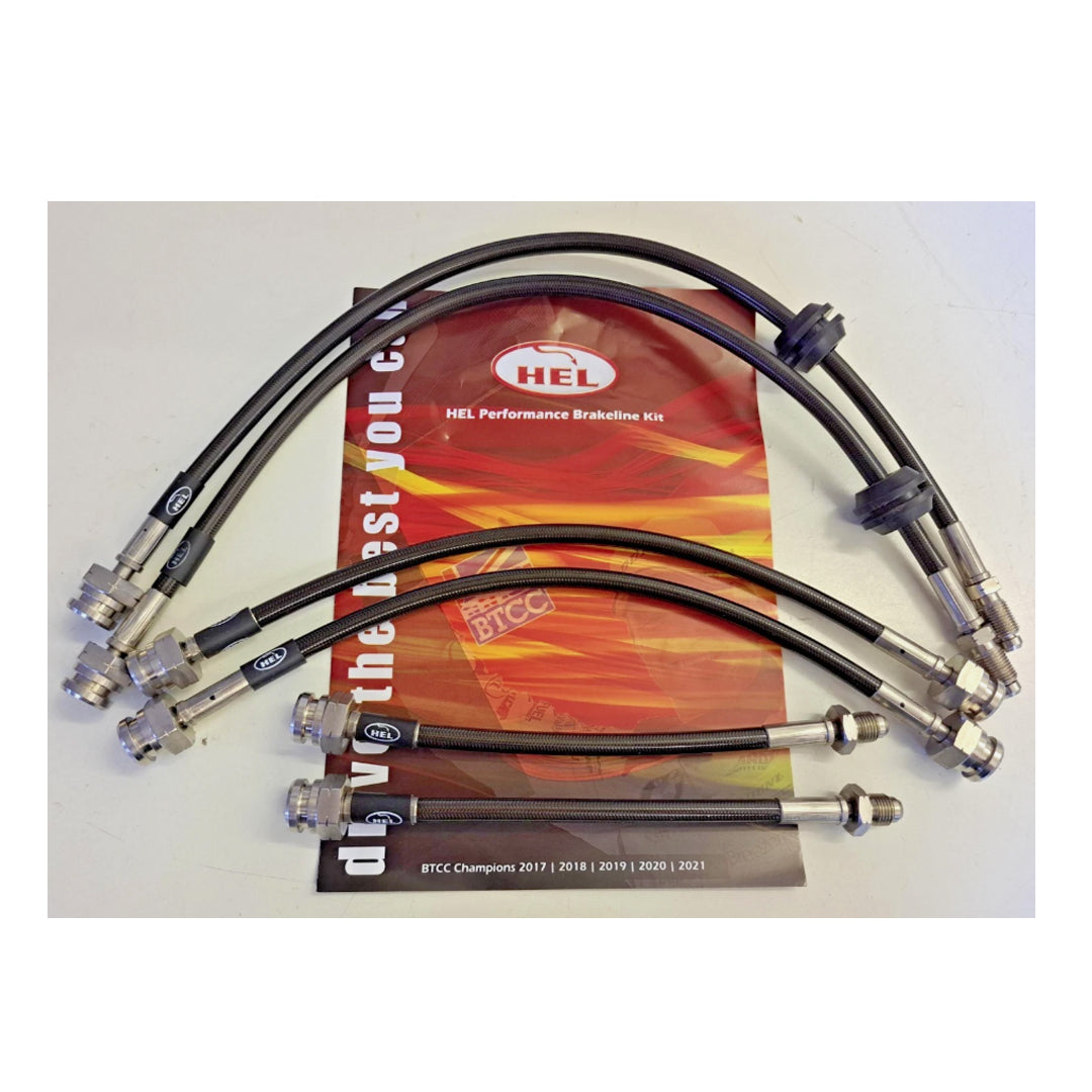 Durites de frein tressées en acier inoxydable HEL Peugeot 205 1.9 GTi Noir