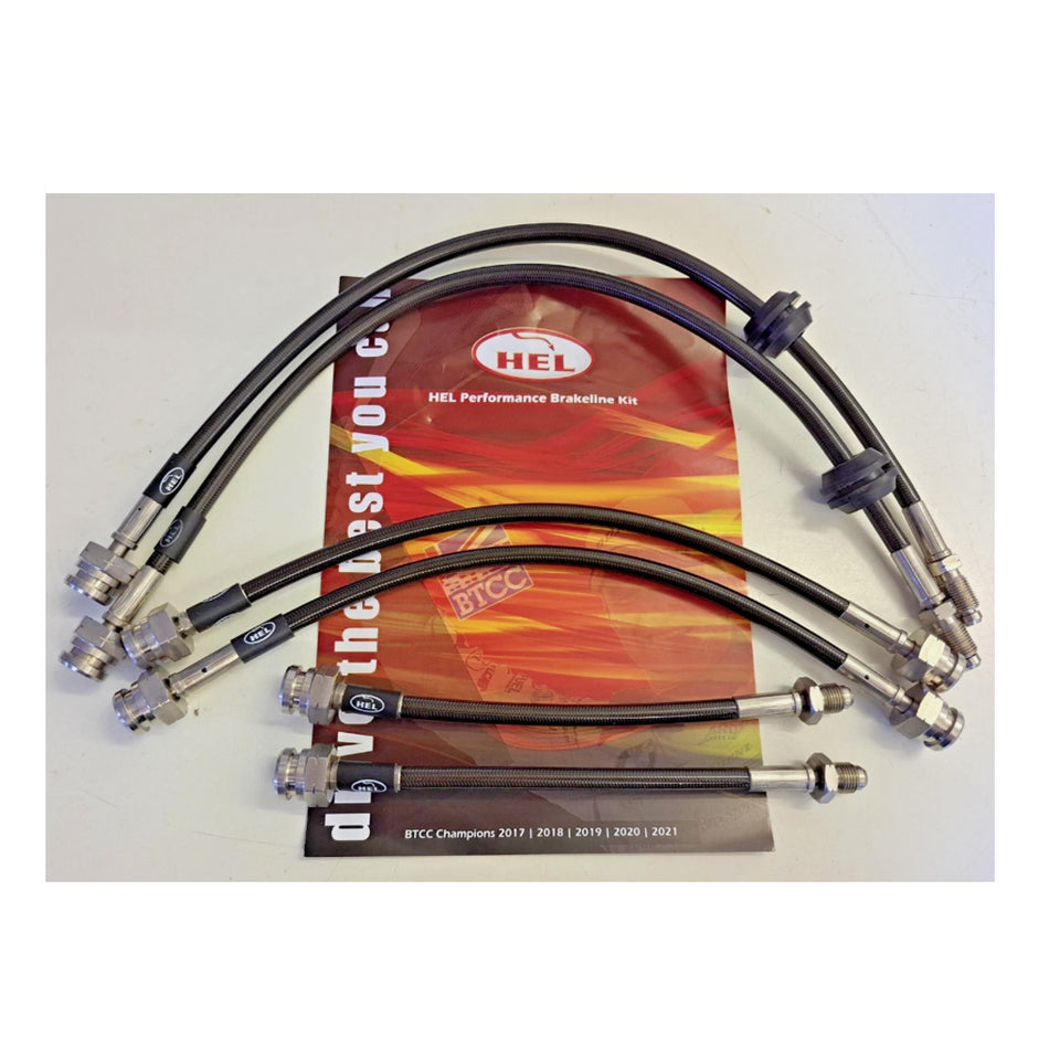 HEL Peugeot 205 1.9 GTi Stainless Steel Braided Brake Hoses Black