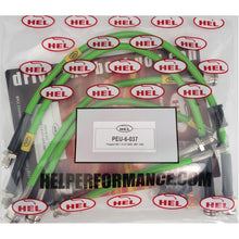 Durites de frein tressées en acier inoxydable HEL Peugeot 205 1.9 GTi Vert
