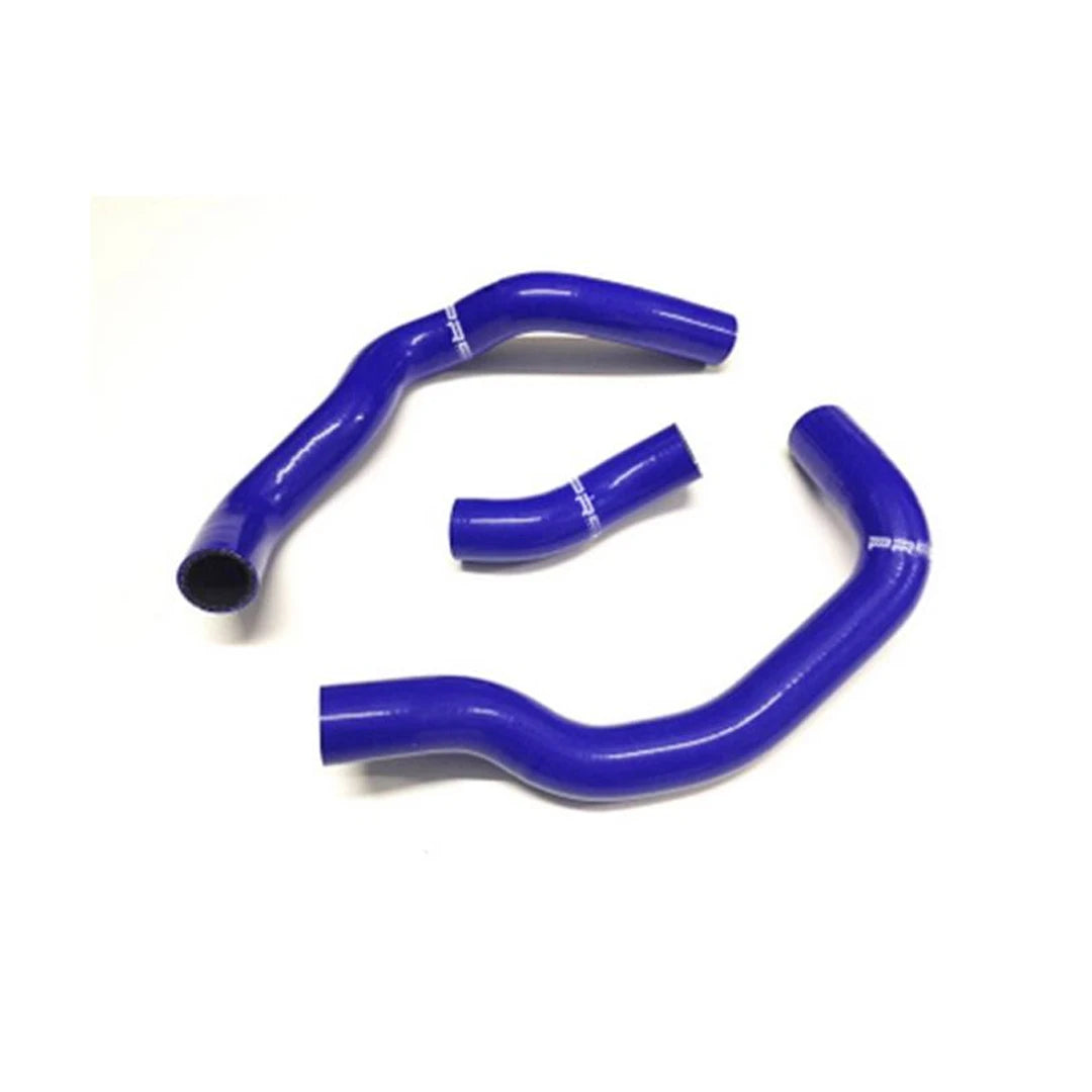 blue silicone hoses on a whote background