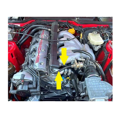 Porsche 944 S2 3.0 Braided Damper To Fuel Rail Lines