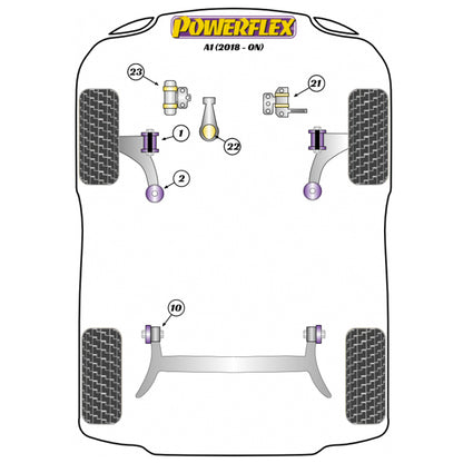 Powerflex PFF85-201 Audi A1 S1 Vordere Querlenkerbuchsen