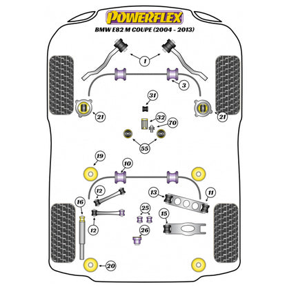 Powerflex PFR5-1212 BMW 1er E82 1M Hintere Oberlenkerbuchsen