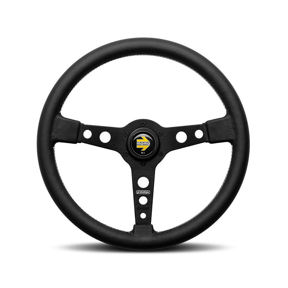 MOMO Prototipo Black Leather Steering Wheel