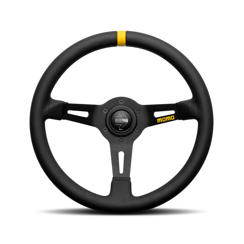 MOMO MOD.08 Black Leather Racing Steering Wheel