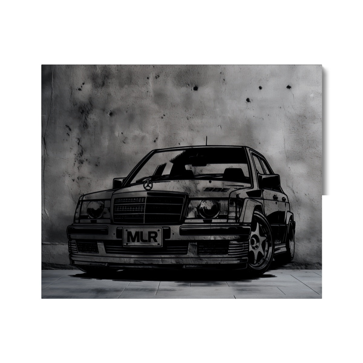 Toile Street Art Mercedes 190E