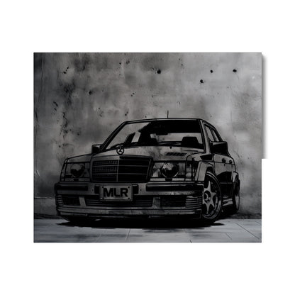 Toile Street Art Mercedes 190E