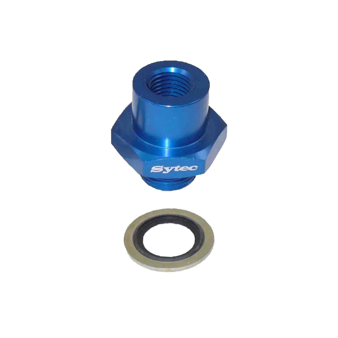 Syetc blue aluminium fuel pump fitting adaptor
