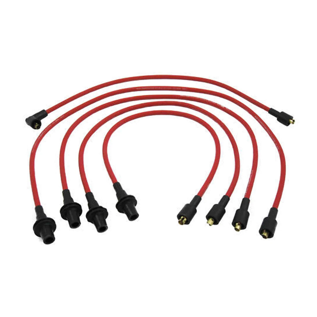 set of 5 red 8mm ht leads