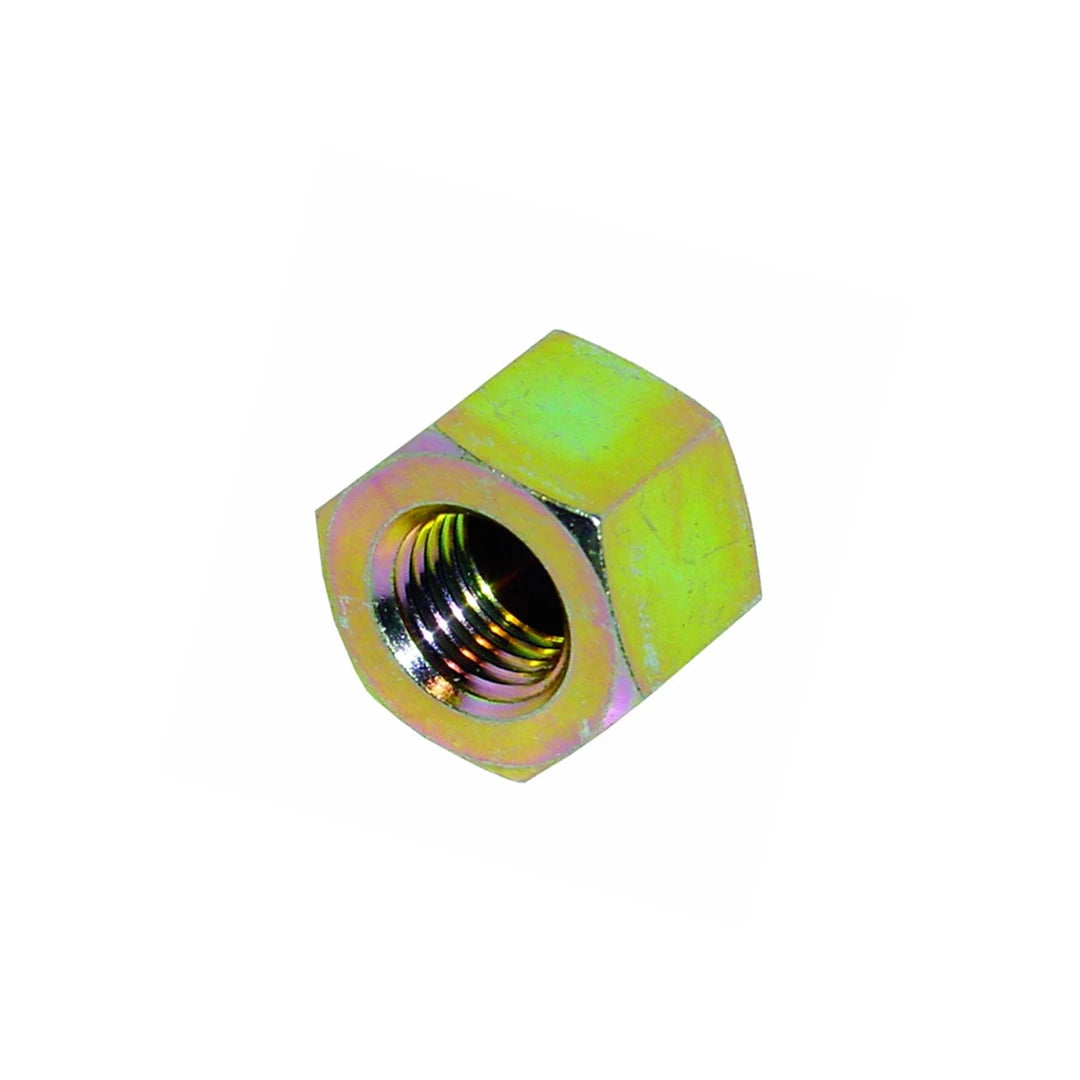 Gold steel fuel pump cap nut 