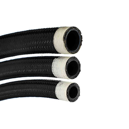 Tuyau renforcé tressé en nylon noir