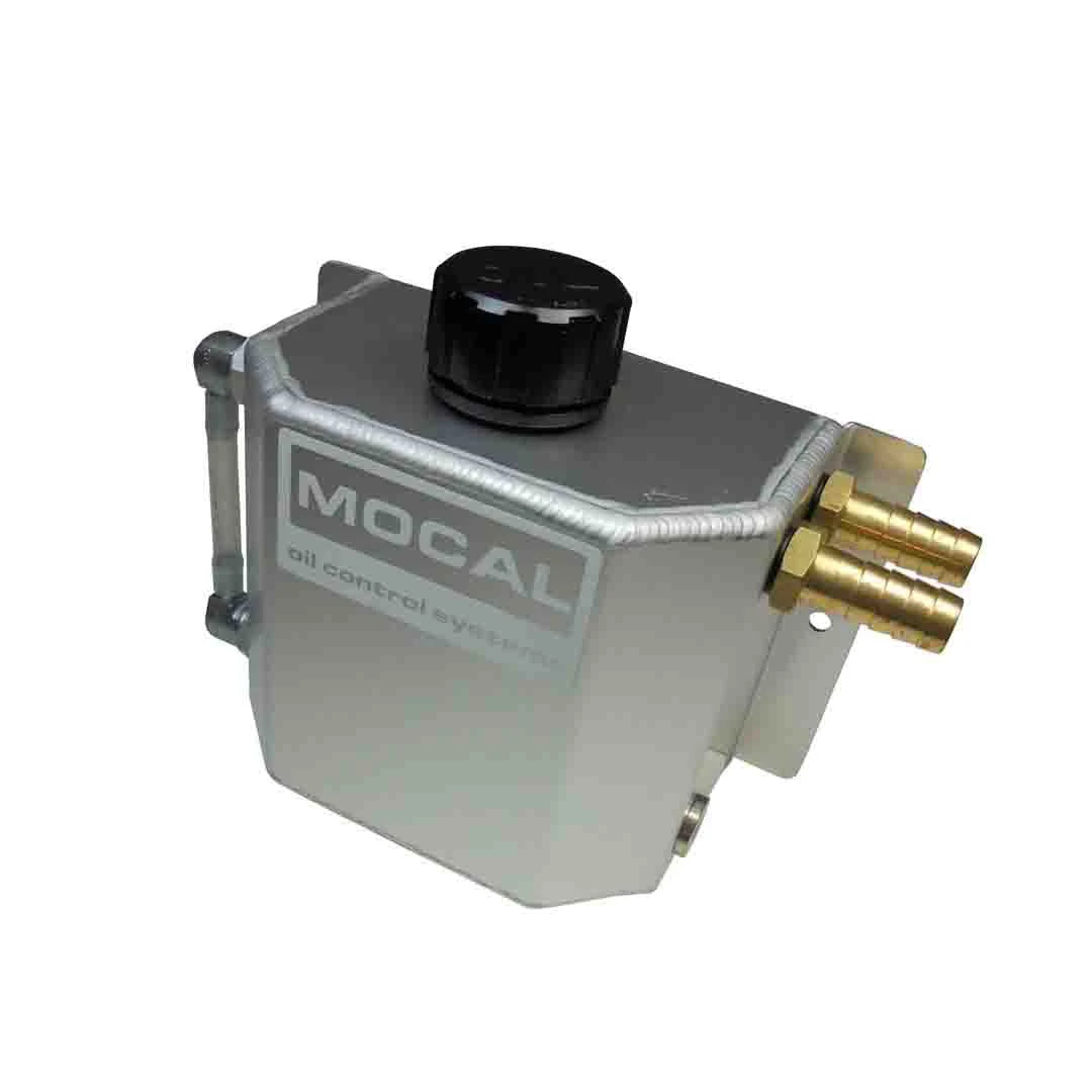 Mocal 1 litre silver aluminium catch tank and fittings