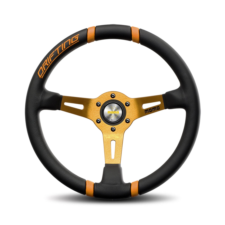 MOMO Drifting Embroidered Orange Steering Wheel