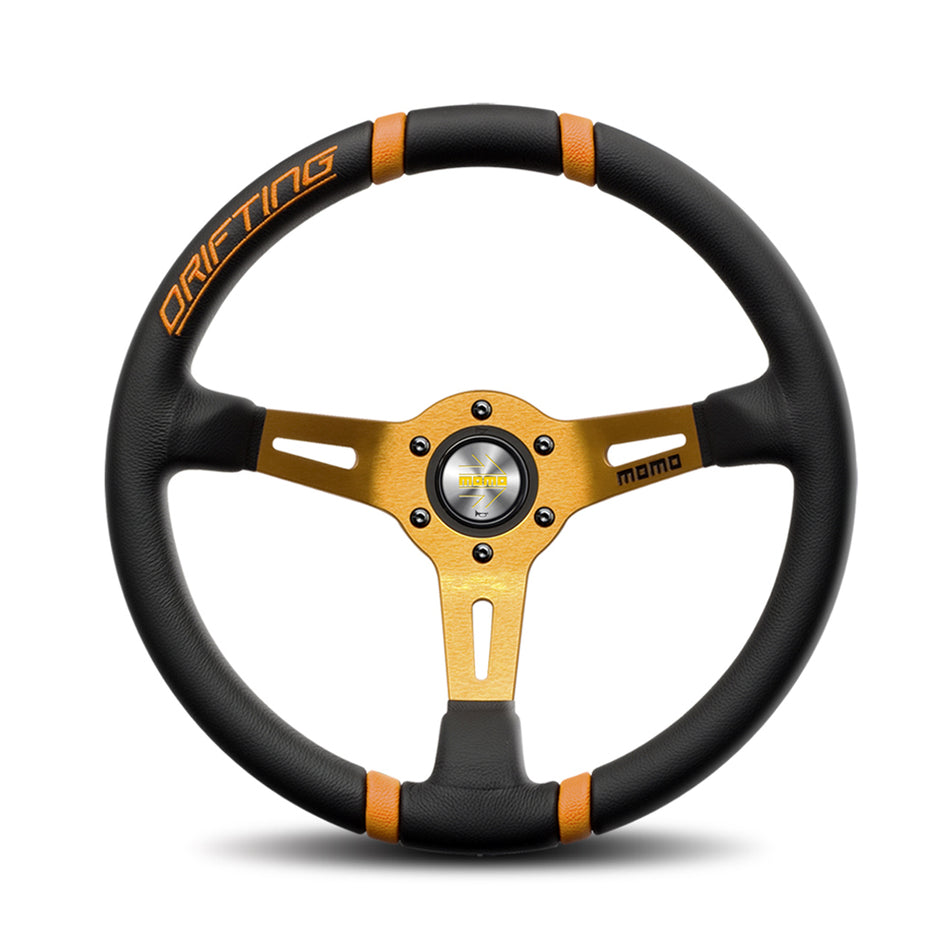 MOMO Drifting Embroidered Orange Steering Wheel
